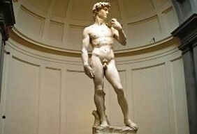 Small dick statue of david